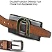J&D Holster Compatible for Samsung Galaxy A90 5G/A60/A51/S10 Plus/S9 Plus/S8 Plus/J4 Plus/J7 Max/A21 Holster, PU Leather Pouch with Belt Clip, Leather Wallet Case(Fit with Naked Phone/Slim Case on)