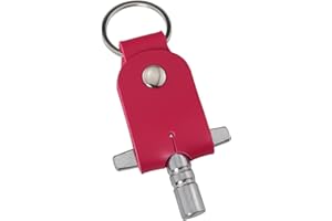 DGBRSM Red T-Shaped Drum Tuning Key Drum Keychain Drum Tuning Key Turner Stainless Steel Drum Key Drum Tuner Keychain Drum Key Tool Continuous Motion Speed Key Chain Drum Adjusting Accessory
