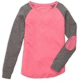Boxercraft Preppy Patch Slub Longsleeve T-Shirt, Youth/Girls Sizes
