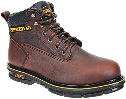 CEBU Men's Bmx 6" Work Boot- Maroon 10.5