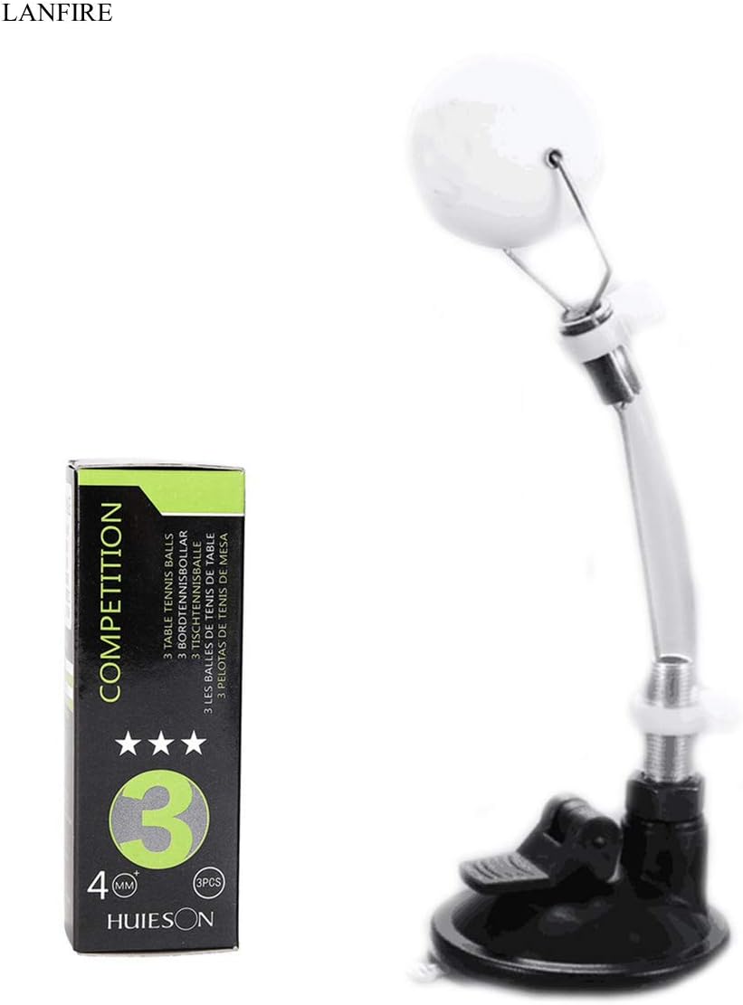 LANFIRE Tables Tennis Sucker Robot Trainers Singles Training Machine : Sports & Outdoors