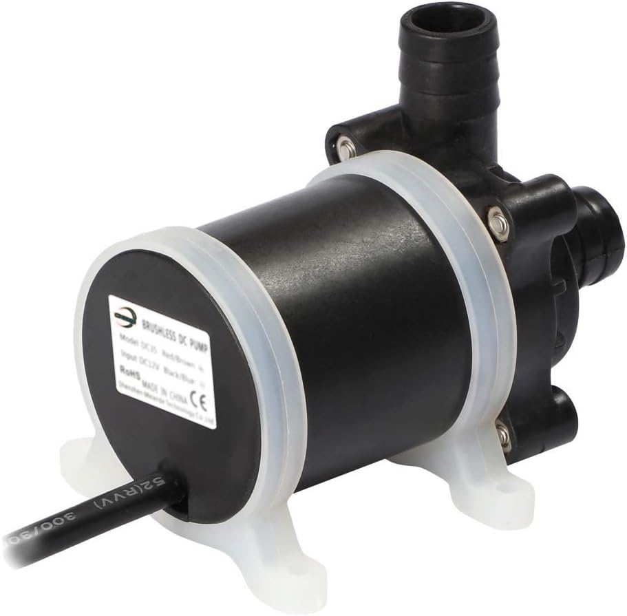 VANSUNA 12V Water Pump Submersible Quiet Small Fountain Pump Suitable for Aquarium Fish Tanks, Aquaponics, Garden Fountain 200GPH 740L/H 0.59in 24W : Garden & Outdoor
