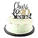 LVEUD Black Font Golden Numbers Cheers to 40 Years Happy Birthday Cake Topper -Wedding,Anniversary,Birthday Party Decorations (40th)