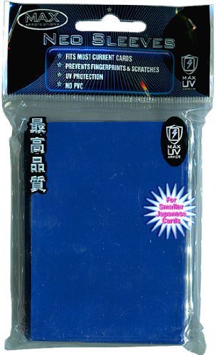 Max Protection YuGiOh Flat Gaming Card Sleeves, Flat Reflex Blue, 60 Count