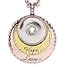 LOVMOMENT Lovmoment Pendant of Necklace Gold and Rose with Rhinestones Snaps Jewelry