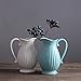 Jomop Decorative Pitcher, Embellished Pitcher Ceramic Vase Home Decor Gift (9.8 in, White)