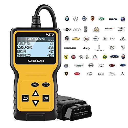 AUTDER OBD2 Code Reader Scanner Tools Enhanced Car Engine Fault Code OBD Reader Engine Light Error Analyzer Diagnostic Scanner for All OBDII/EOBD Protocol Cars Since 1996