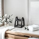 Handmade Ceramic Holder Stand for Toothbrushes, Makeup Brushes, and Pens - Minimalist Design for Bathroom Vanity and Countertops Decor (Black)