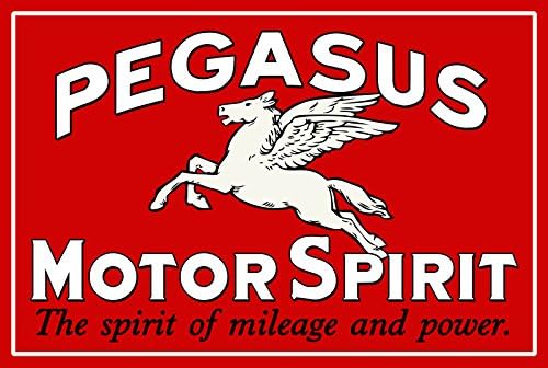Pegasus Motor Spirit Satin Style Gas Sign