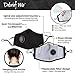 Debrief Me Dust Mask - Anti Pollution Breathable Respirator Mask (1 Mask + 6 Filters) Military Grade N99 Flu Mask Carbon Activated Filtration - Reusable Washable - Comfy Cotton Adjustable (Dark Blue)
