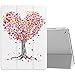 MoKo Case Fit 2018/2017 iPad 9.7 6th/5th Generation - Slim Lightweight Smart-Shell Stand Cover with Translucent Frosted Back Protector Fit Apple iPad 9.7 Inch 2018/2017, Love Tree(Auto Wake/Sleep)