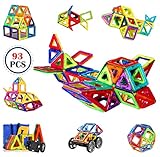 SVOC Magnetic Blocks, 93 PCS Magnetic Tiles for Boys and Girls, Magnetic Building Blocks Set Educational Toys for Kids