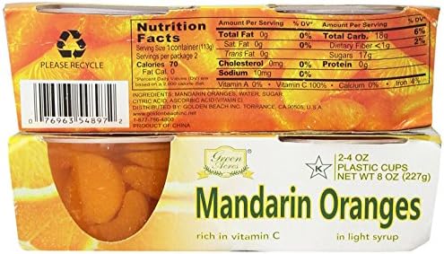 Green Acres Light Syrup, Mandarin Oranges,2 Count,4 Ounce (Pack of 12)