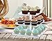 Utenlid Acrylic 3-Tier Square Stacked Party Cake Stand with Borders and Stable Screw-On Pillars - Tiered Cupcake Stand/Cupcake Tower