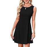 Plustrong Womens Formal Short Dress Summer Sleeveless A Line Elegant Mini Cocktail Party Dresses