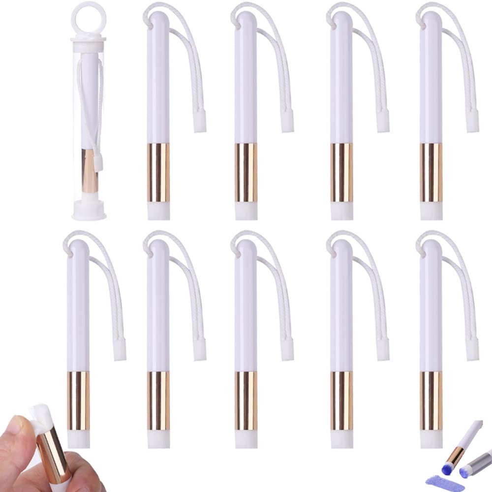 CYFUN DESIGN 10 Pack Ink Blending Brushes for Crafts Card Making Crafting Background Blender and Makeup Brush Assortment Broad Application Paper Crafter Artist Tool Painting,Drawing,Stamp, Golden