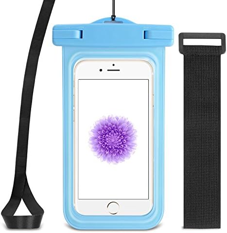 EZfull Waterproof Case Dry Bag Cell Phone Pouch With Armband Feature & Neck Strap for iPhone, Samsung,Google Pixel, HTC, LG, Huawei