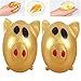lonko5DING Antistress Decompression Splat Ball Vent Toys Smash Pig Toy Venting Water Ball Venting Pig Head Decompression Whole Venting Fruit Venting Gold Pig (2PCS)