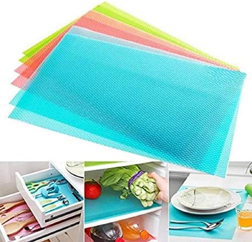 Vinkl Refrigerator Drawer Mats/Fridge Mats/Multi Purpose Mats Set of 6 Pcs - Mix