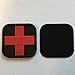 SpaceAuto Tactical Morale Patch Medic Cross Velcro Desert Military Badge - Black