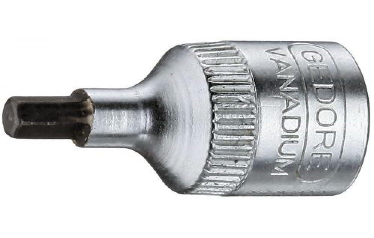 Gedore IN208 1/4 8 x 28 mm 6 Hex Screws Screwdriver Bit Socket - Silver