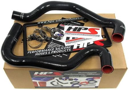 HPS Black Reinforced Silicone Radiator Hose Kit Coolant for Ford 11-13 Fiesta 1.6L