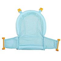 Seasonfall Baby Bath Seat Support Net, Comfortable Bathtub Cradle Sling Mesh Adjustable Safety Shower Mesh for Infant Newborn Bathing (Blue)