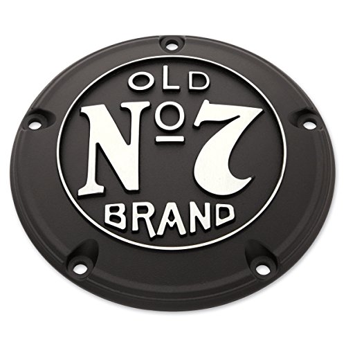 Jack Daniels Midnite 7 Harley Davidson Derby Cover 5-hole - Wrinkle Black