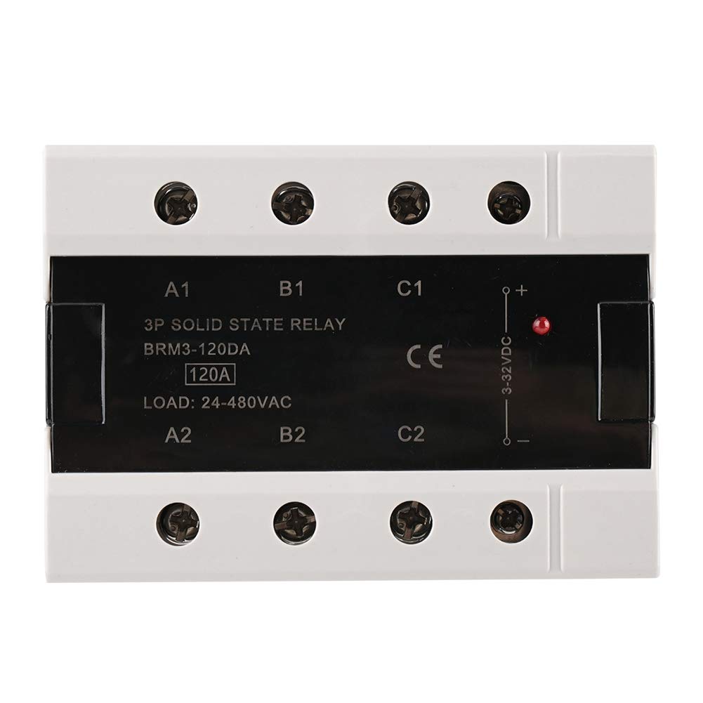 Hyuduo Three Phase Solid State Relay 24-480VAC 100A 120A | Industrial SSR Load Control for Heating Systems, Motor Drives & PLC Automation