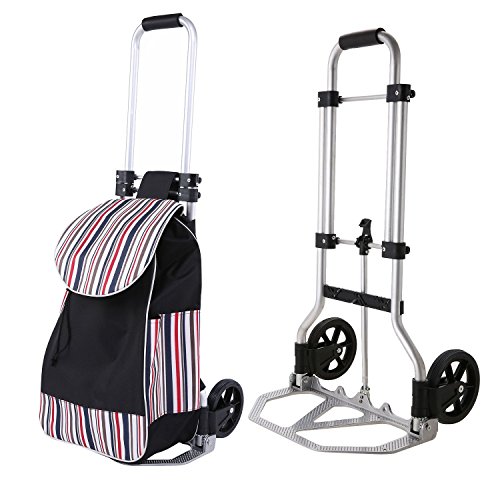 Kaluo Rolling Utility/Shopping Cart, Folding Climbing Cart Waterproof Grocery Laundry with Big Bag 35 L Weight Capacity 180 lbs - Thumbnail 7