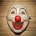 Clown Mask Halloween Masquerade Party-White + Black + Red