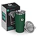 Coffee Gator Insulated Coffee Cup with Paperless Filter, All-in-One Hand Drip Coffee Maker with Filter, Thermal Stainless Steel Travel Cup for Hot Drinks - 585ml / 20oz (Green)