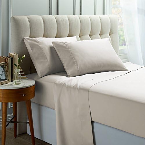 Canningvale Australia Mille 800 Thread Count Luxury 100% Cotton Sateen Sheet Set, 4 Piece (Queen, Birch)