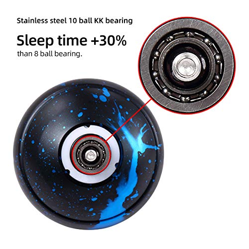 INONE Dragons YOYO Aluminum Alloy Unresponsive Yo-yos Designed for Kids, Yo-Yo Fans, Beginners Gift Glove, 10 Strings, Spare Bearing (Frost) - Thumbnail 5