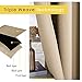 NICETOWN Room Darkening Curtain Panels for Living Room, Thermal Insulated Grommet Room Darkening Draperies/Drapes for Window (Biscotti Beige, 2 Panels, W42 x L45 -Inch)