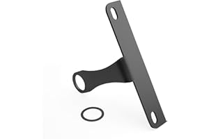 DAKLVNG Rear License Plate Tag Mount Bracket Side Support Holder for Harley Sportster Iron 883 1200 Nightster Roadster Dyna Softail V Rod Universal (Flat, Black)