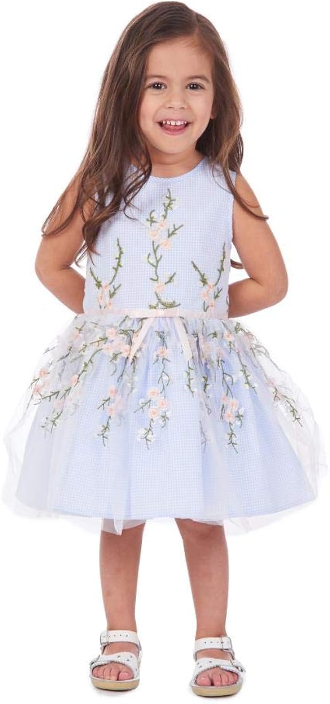 blue gingham sundress