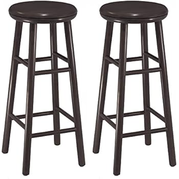 Amazon Winsome Wood Marta Assembled Round Bar Stool with PU