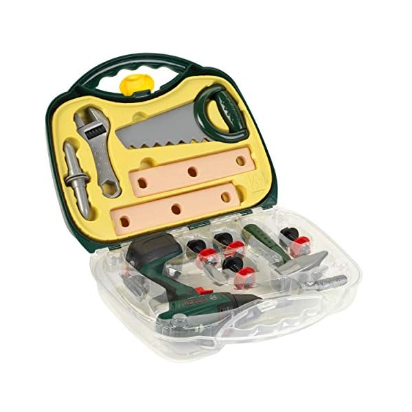 Theo Klein 8584 Bosch DIY Case with Cordless Screwdriver I Workshop set with lots of Accessories and Tools I Toys for…