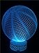 AZALCO 3D Illusion LED Night Lamp Basketball with Built-in Battery and Remote Control 7+16color Change