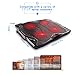 Tenswall Laptop Cooling Pad, Portable Ultra-Slim Quiet Laptop Notebook Cooler Cooling Pad Stand with 4 USB Powered Fans, Fits 11-17 Inches