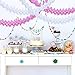 6 Pieces 11.8 Feet 4-Leaf Hanging Clover Garland Tissue Paper Flowers Garland Reusable Party Streamers for Party Decorations Wedding Decorations (White)
