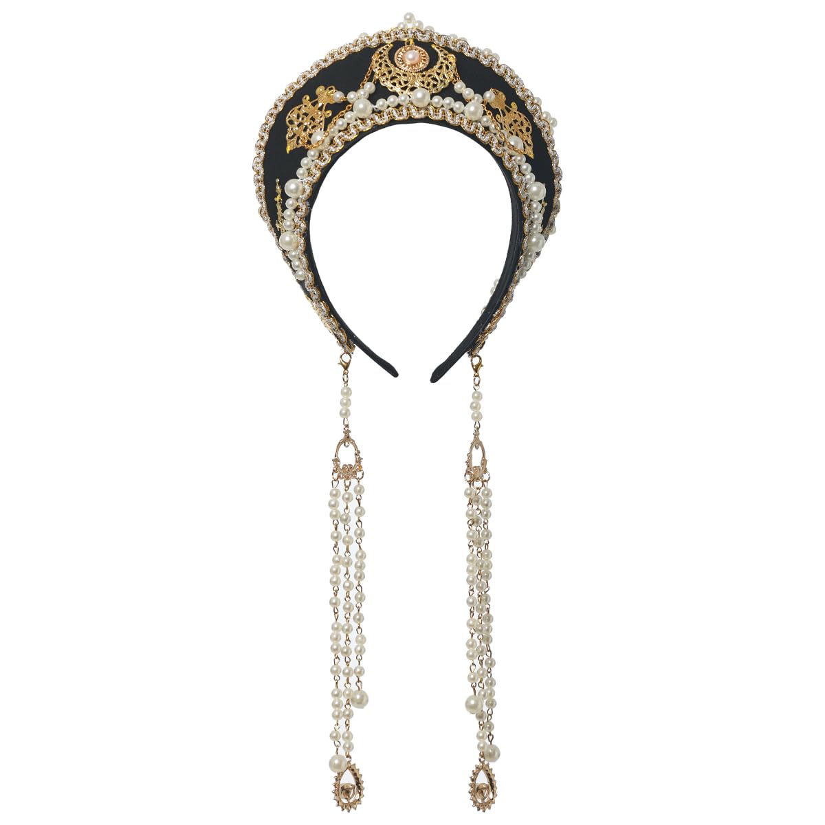 GRACEART Anne Boleyn Hat Headpiece Elizabethan Headwear Tudor Coronet Hood Hat โ image 1