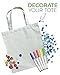 3 Pack Natural Cotton Canvas Compostable Grocery Totes, 12.5