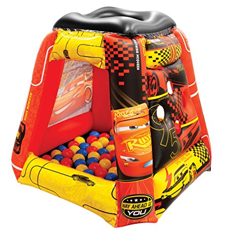 Cars 3 Ball Pit, 1 Inflatable & 20 Sof-Flex Balls, Red, 37"W x 37"D x 34"H