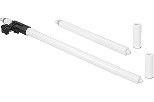 Sound Town Speaker Pole Set, 29"-48" Adjustable Height Subwoofer/Speaker Pole and 14" Fixed Height Extended Pole with M20 & 35mm Adapters, White (STSD-MM1449W)