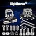 LED Light Bar Mounting Brackets, Rigidhrose 2pcs Universal Hood LED Work Light Bar Mount Bracket Clamp Holder for Jeep Truck Off Road Installed No Need Drilling