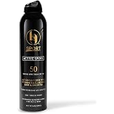 Black Girl Sunscreen Sport SPF 50 Active Spray | Touch-Free Application Sunblock Spray, Water Resistant 80 Min, Works Through Sports, Swim &amp; Sweat, Sheer, No White Cast