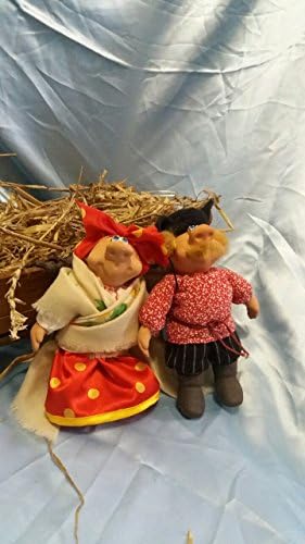 Excellent composition of toys made with their own hands. Grandma carries the grandfather home . Grandpa a little drunk )))
