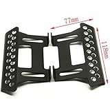 Que-T A Pair Side Pedal Plates for 1:10 Axial SCX10 RC Crawler Car Titanium #E (Black)